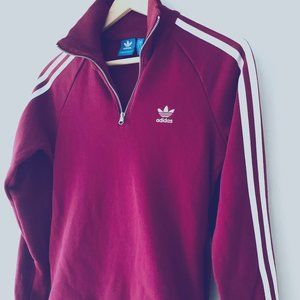 adidas Originals Trefoil quarter zip pullover XS
